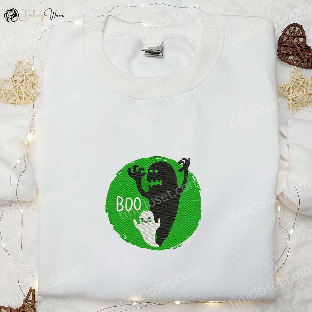 Boo Ghost Embroidered Shirt: Best Halloween Gift Ideas