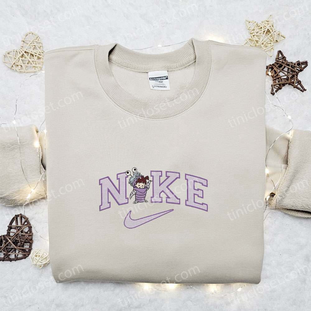 Boo Monsters x Nike Cartoon Embroidered Hoodie & Disney Characters Shirt: Best Family Gift Ideas