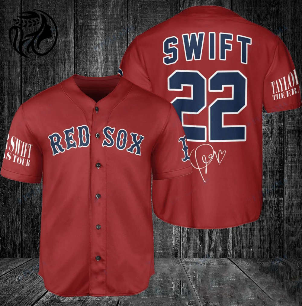 Boston Red Sox Taylor Swift Fan Baseball Jersey Gift for Men Dad Boston Red Sox Taylor Swift Fan Baseball Jersey Gift for Men Dad