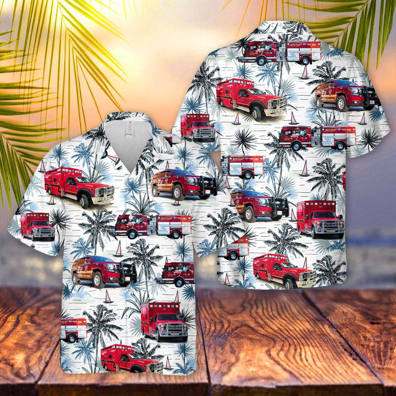 Botetourt County Department of Fire & EMS Hawaiian Shirt Gift for Men Dad Father Gift for Men Dad Father