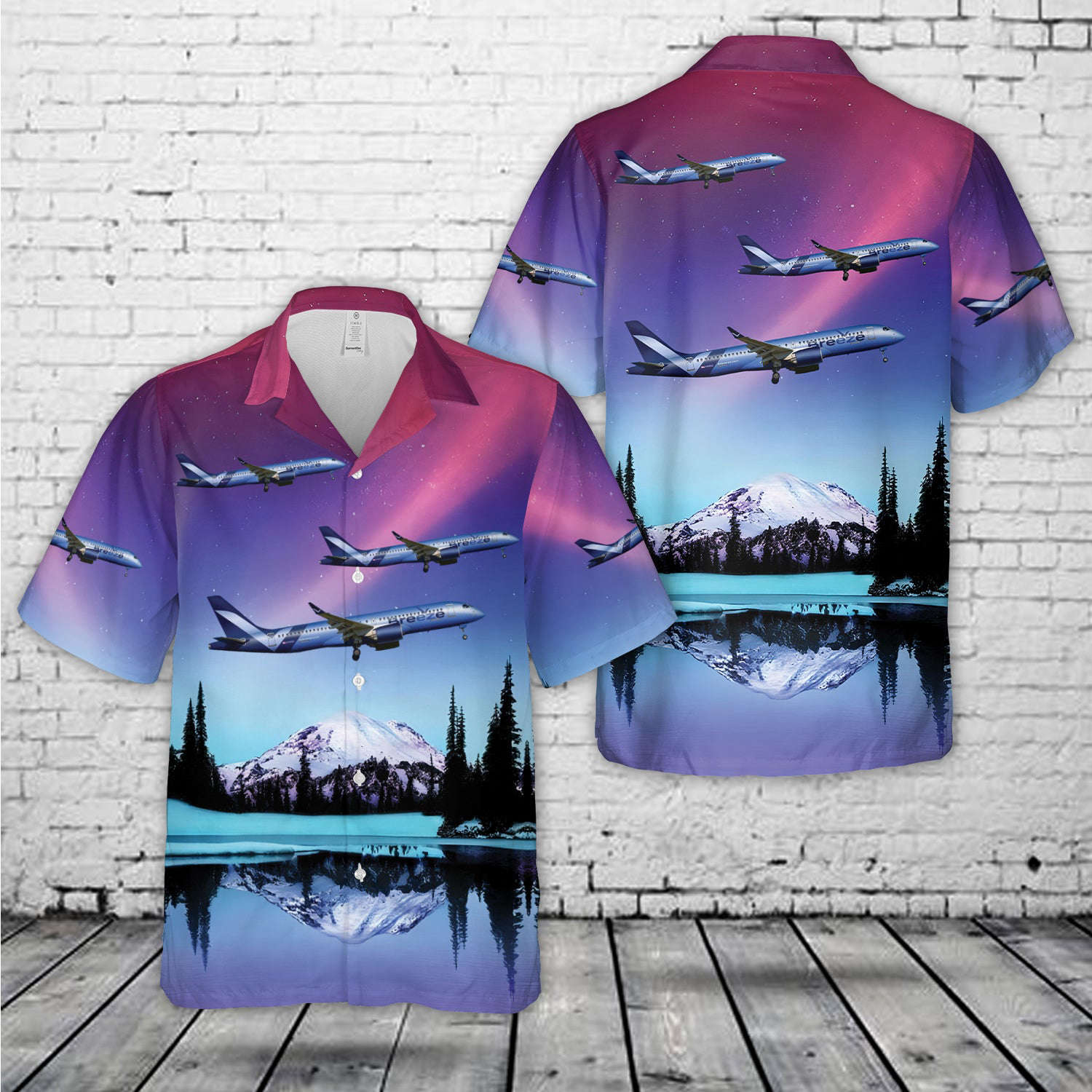 Breeze Airways Airbus A220-300 Hawaiian Shirt Gift for Men Dad Father Gift for Men Dad Father