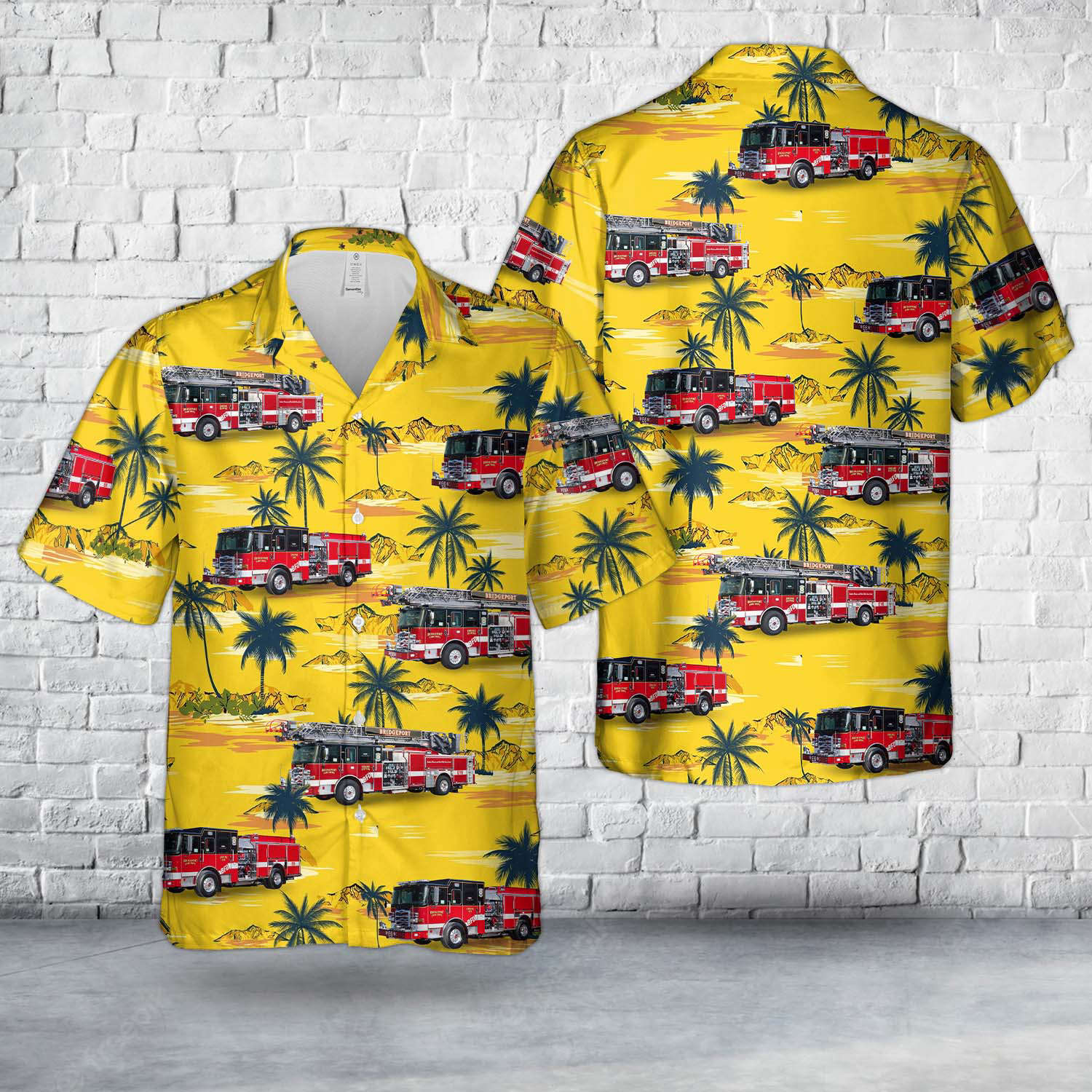 Bridgeport, Connecticut, Bridgeport Fire Department Hawaiian Shirt Gift for Men Dad Father Gift for Men Dad Father