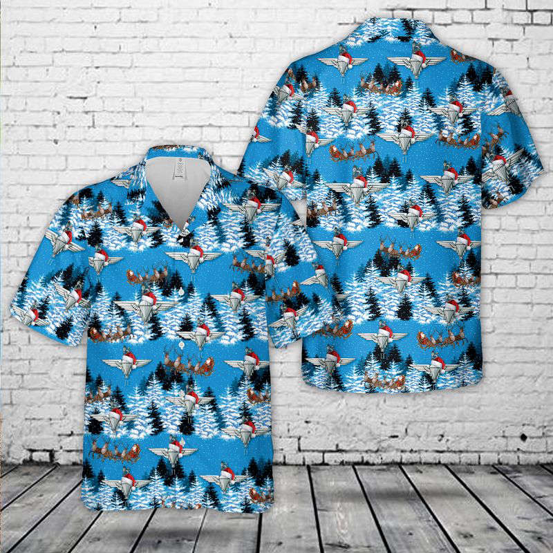 British Army, 2nd Battalion, Parachute Regiment (2 PARA) Christmas Hawaiian Shirt Gift for Men Dad Father Gift for Men Dad Father