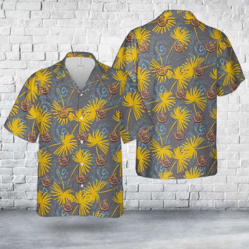 British Army 52nd (Oxfordshire) Regiment of Foot Light Infantry Hawaiian Shirt Gift for Men Dad Father Gift for Men Dad Father