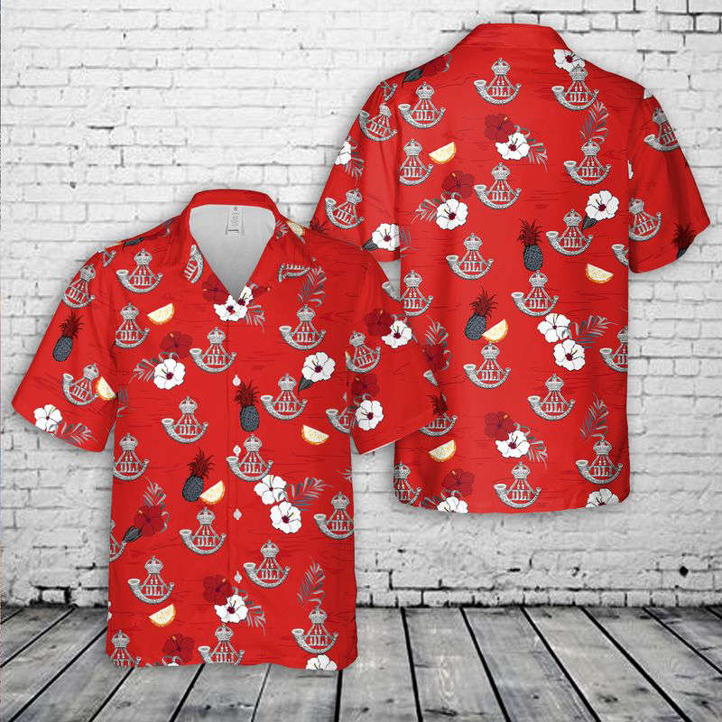 British Army Durham Light Infantry Hawaiian Shirt Gift for Men Dad Father Gift for Men Dad Father