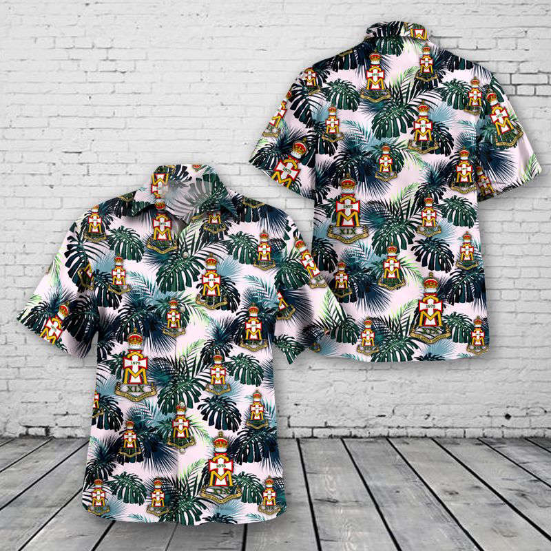 British Army Green Howards Hawaiian Shirt Gift for Men Dad Father Gift for Men Dad Father