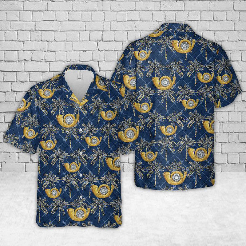 British Army, King’s Own Yorkshire Light Infantry Hawaiian Shirt Gift for Men Dad Father Gift for Men Dad Father