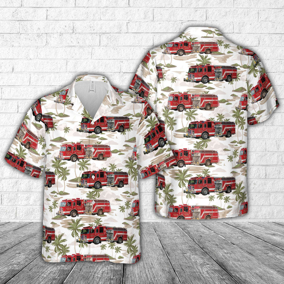 Brookview Volunteer Fire Company, East Brunswick, New Jersey Hawaiian Shirt Gift for Men Dad Father Gift for Men Dad Father