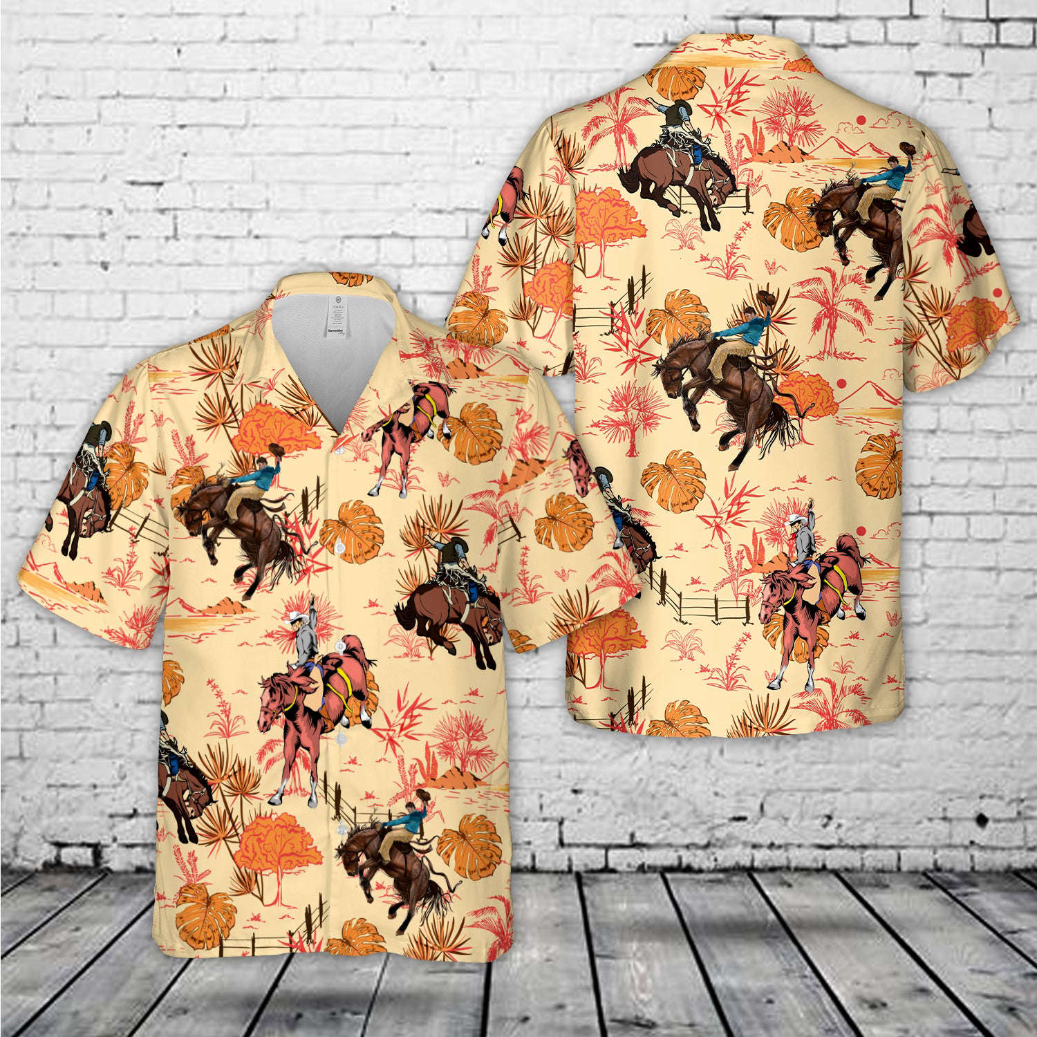 Bucking Horse Hawaiian Shirt Gift for Men Dad Father Gift for Men Dad Father