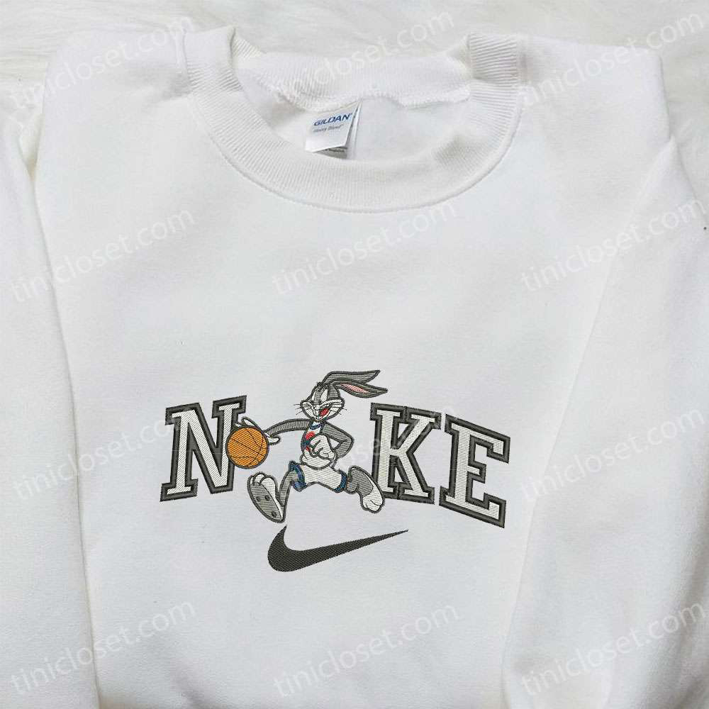 Bugs Bunny Basketball x Nike Cartoon Embroidered Shirt – Looney Tunes & Nike Inspired Bugs Bunny Basketball x Nike Cartoon Embroidered Shirt – Looney Tunes & Nike Inspired
