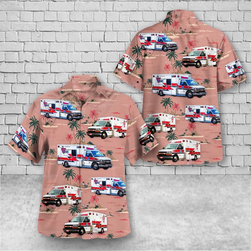 Cabarrus County EMS Hawaiian Shirt Gift for Men Dad Father Gift for Men Dad Father