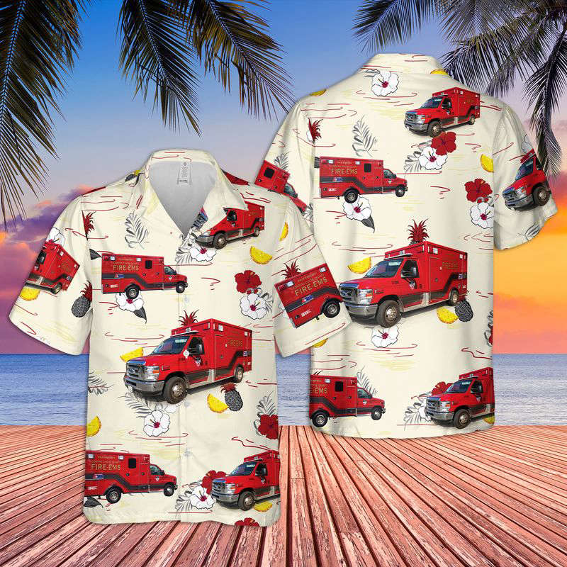 California Contra Costa County Fire EMS Hawaiian Shirt Gift for Men Dad Father Gift for Men Dad Father
