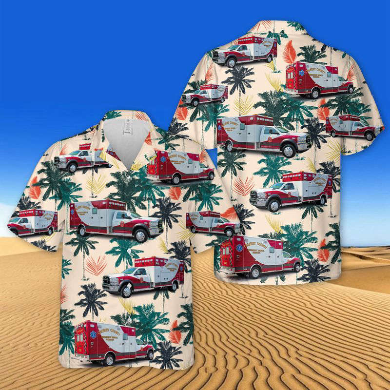 Calvert County Fire-Rescue-EMS Hawaiian Shirt Gift for Men Dad Father Gift for Men Dad Father