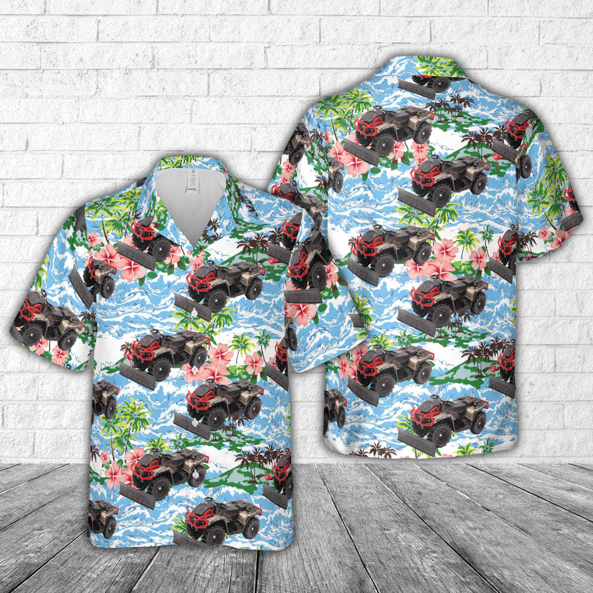 Can-Am Outlander XMR 1000R Quad ATV With – Snow Plow Hawaiian Shirt Gift for Men Dad Father Gift for Men Dad Father