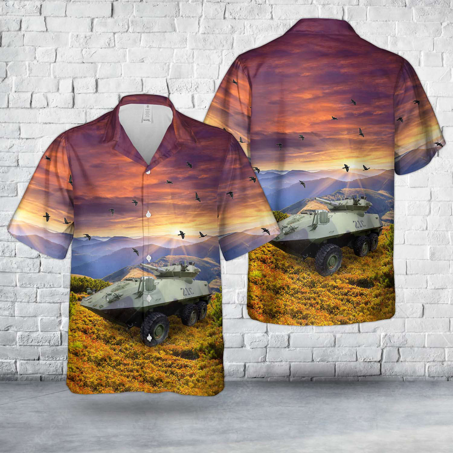 Canadian Army AVGP Grizzly Hawaiian Shirt Gift for Men Dad Father Gift for Men Dad Father