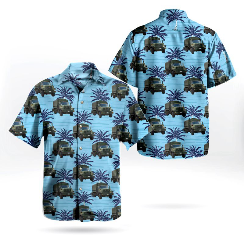 Canadian Army Cargo Troop Carrying Vehicle (TCV) Hawaiian Shirt Gift for Men Dad Father Gift for Men Dad Father