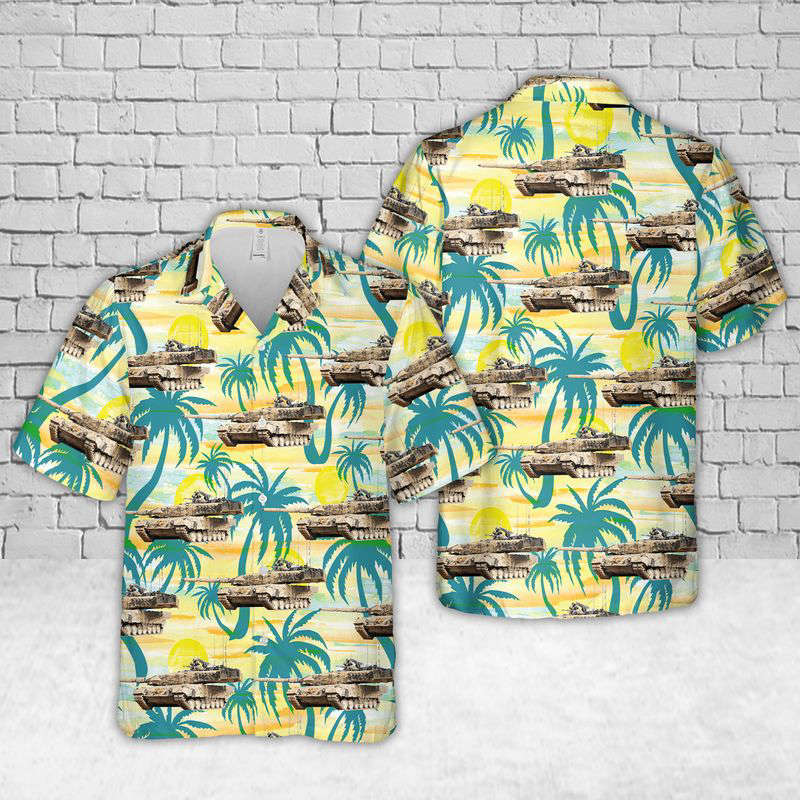 Canadian Army Leopard 2A6M CAN Tank Hawaiian Shirt Gift for Men Dad Father Gift for Men Dad Father