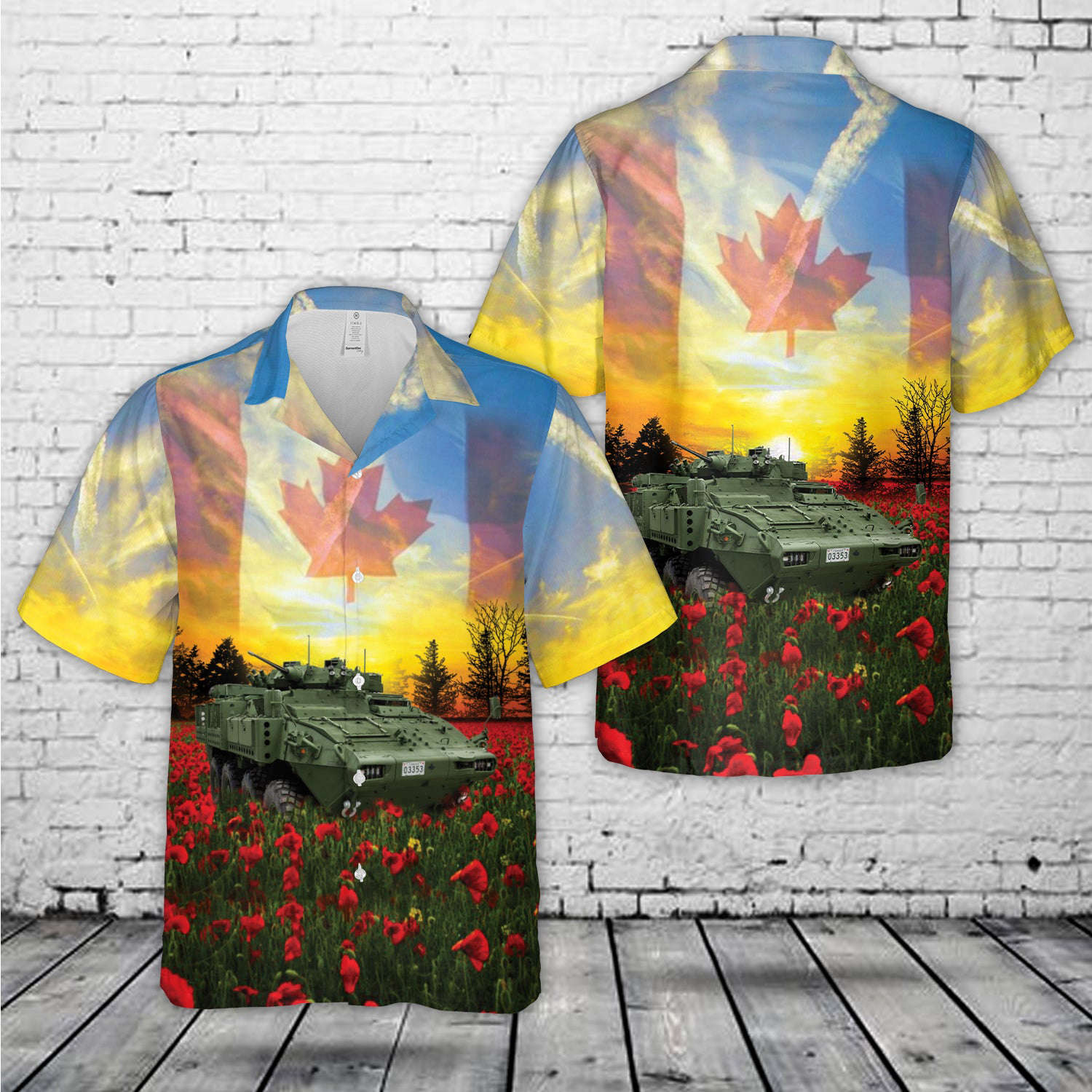Canadian Army Light Armoured Vehicle (LAV) 6.0 , Anzac Day Hawaiian Shirt Gift for Men Dad Father Gift for Men Dad Father