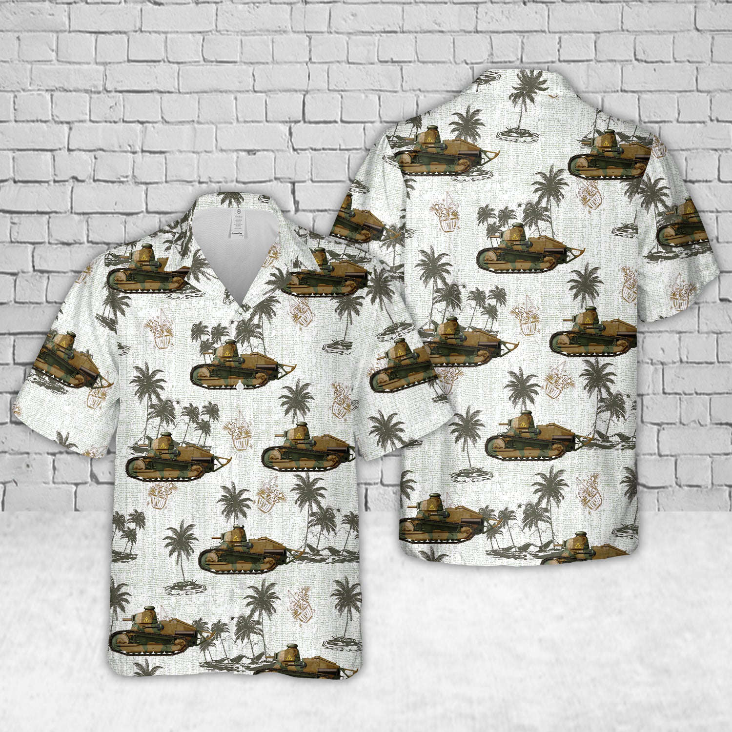 Canadian Army M1917 Light Tank Hawaiian Shirt Gift for Men Dad Father Gift for Men Dad Father