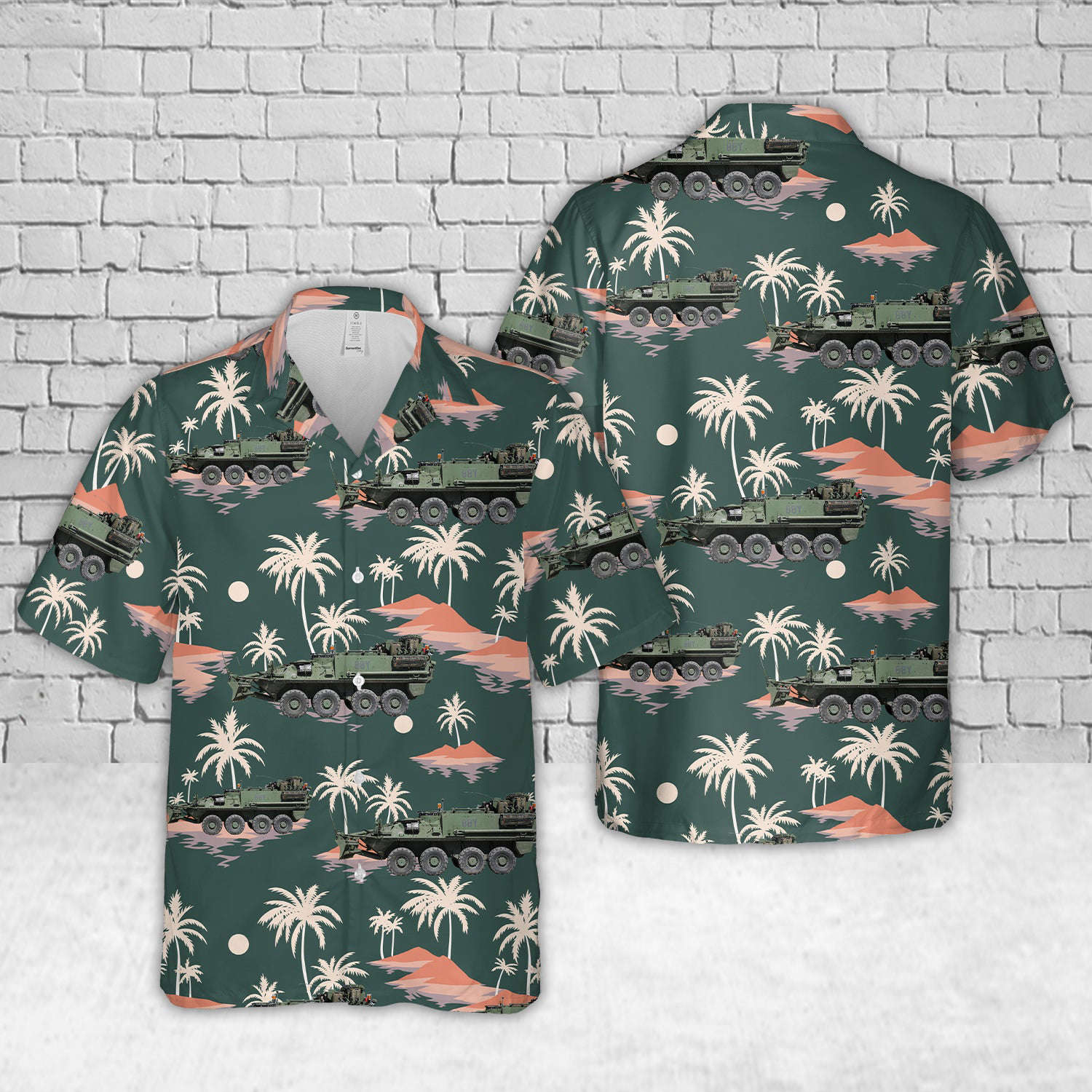 Canadian Army MRV Bison (Maintenance and Recovery Vehicle) Hawaiian Shirt Gift for Men Dad Father Gift for Men Dad Father