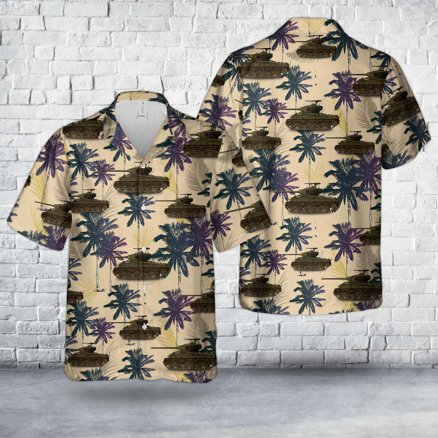 Canadian Army Sherman M4A3(76)W HVSS tank Beowulf, B Squadron, The Lord Strathcona’s Horse (RC), 2nd Armoured Regiment Hawaiian Shirt Gift for Men Dad Father Gift for Men Dad Father