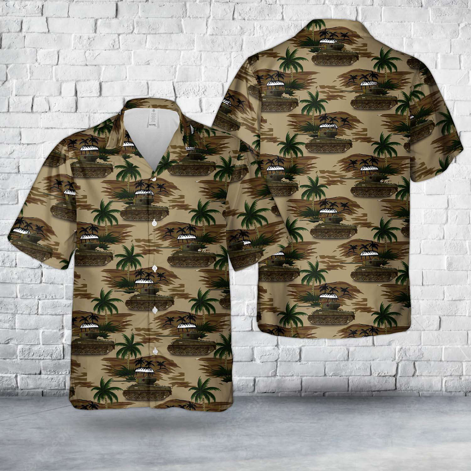 Canadian Army Sherman M4A3(76)W HVSS tank Cassino, C Squadron, The Lord Strathcona’s Horse (Royal Canadians) Hawaiian Shirt Gift for Men Dad Father Gift for Men Dad Father