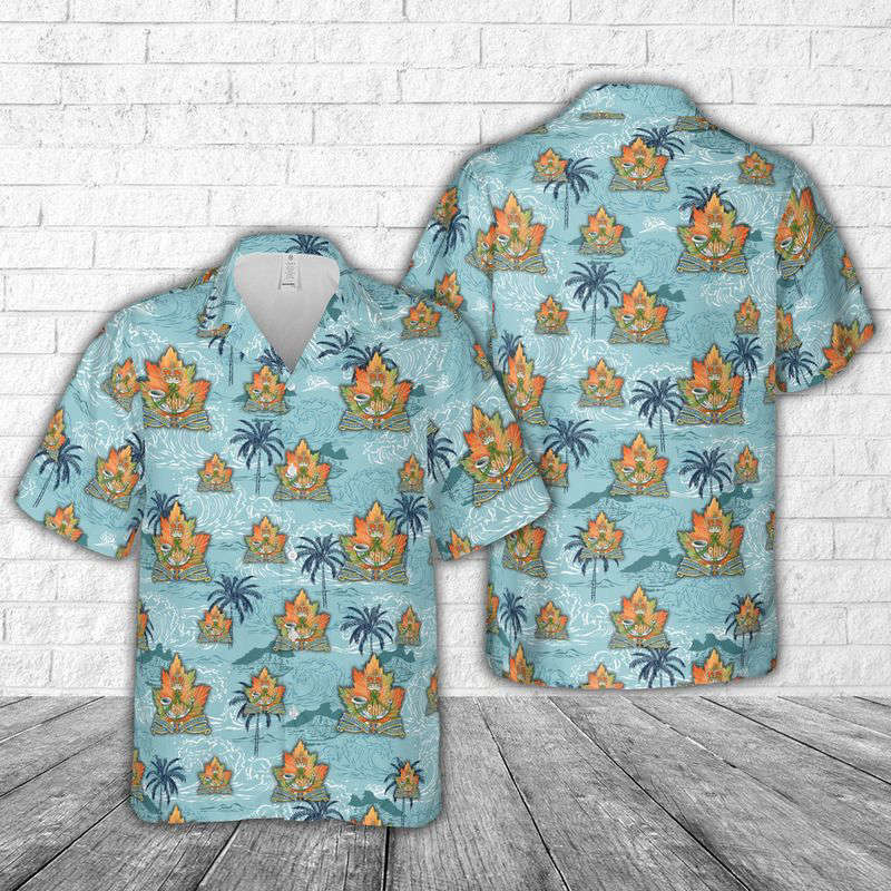Canadian Army The Royal Hamilton Light Infantry Hawaiian Shirt Gift for Men Dad Father Gift for Men Dad Father