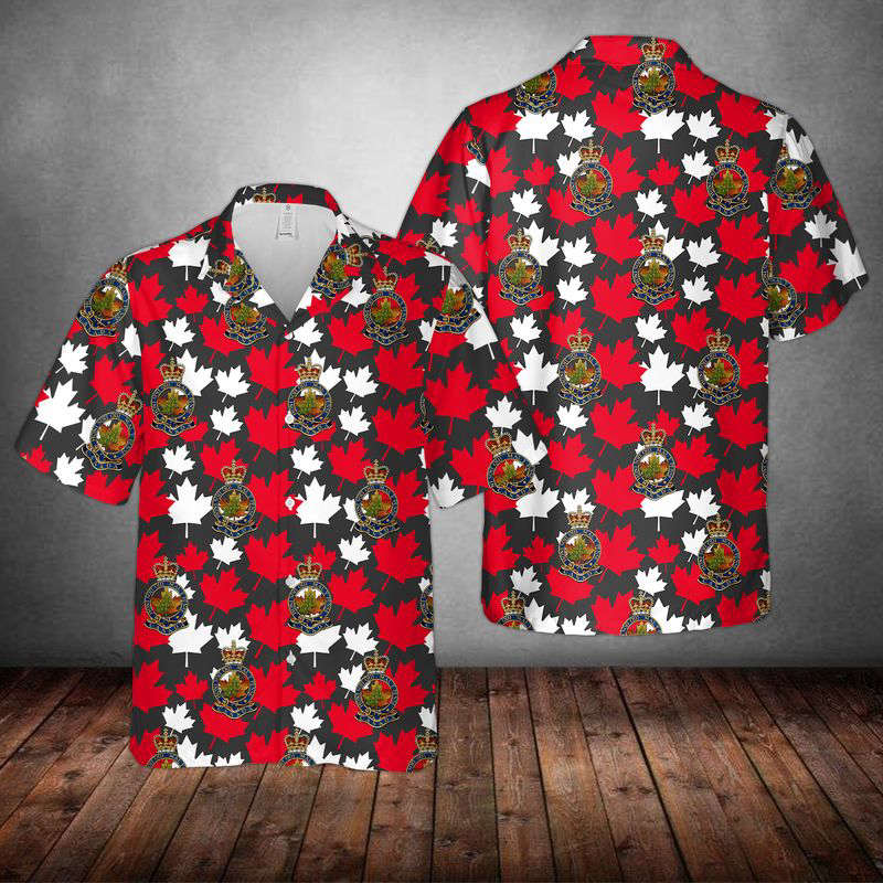 Canadian Army, The Royal Montreal Regiment Hawaiian Shirt Gift for Men Dad Father Gift for Men Dad Father