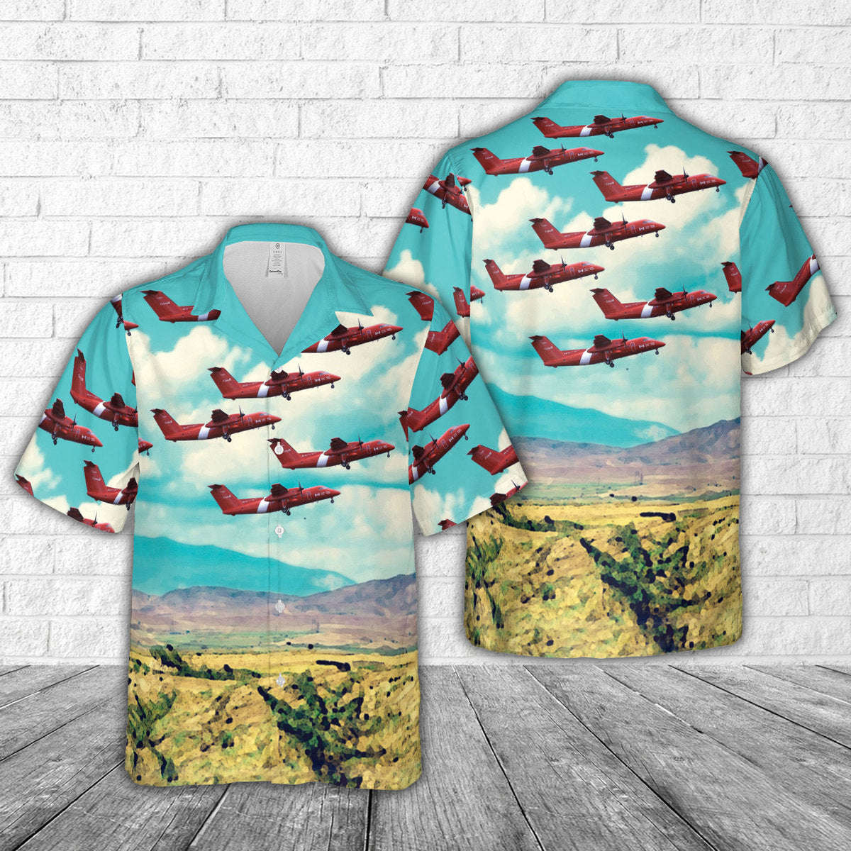 Canadian Coast Guard De Havilland Canada DHC-8-102 Dash 8 Hawaiian Shirt Gift for Men Dad Father Gift for Men Dad Father
