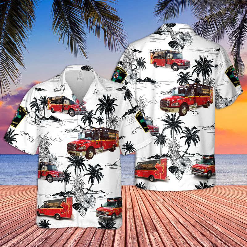 Charles County Volunteer Rescue Squad, EMS 51 Hawaiian Shirt Gift for Men Dad Father Gift for Men Dad Father