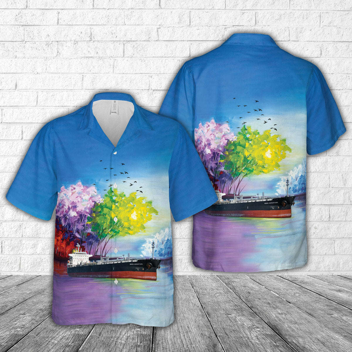 Chemical Tanker WISCO ADVENTURE Hawaiian Shirt Gift for Men Dad Father Gift for Men Dad Father
