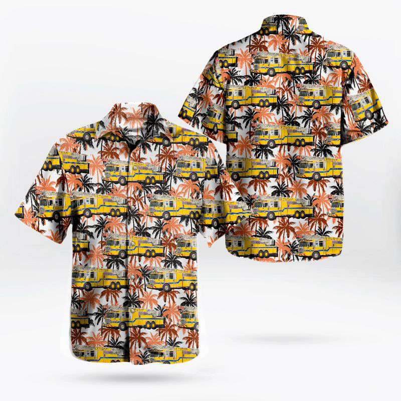 Chesterfield County Fire and EMS Hawaiian Shirt Gift for Men Dad Father Gift for Men Dad Father