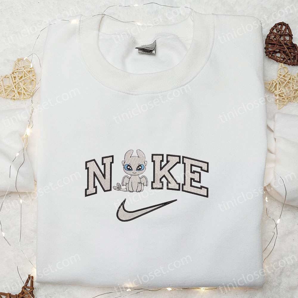 Chibi Light Fury x Nike Embroidered Sweatshirt & Disney Characters Shirt: Best Birthday Gift Ideas for Family