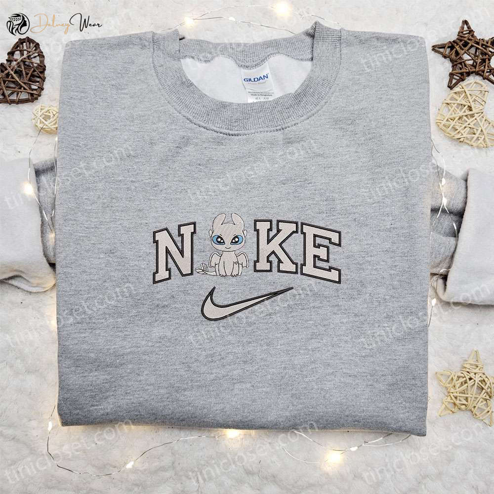 Chibi Light Fury x Nike Embroidered Sweatshirt & Disney Characters Shirt: Best Birthday Gift Ideas for Family