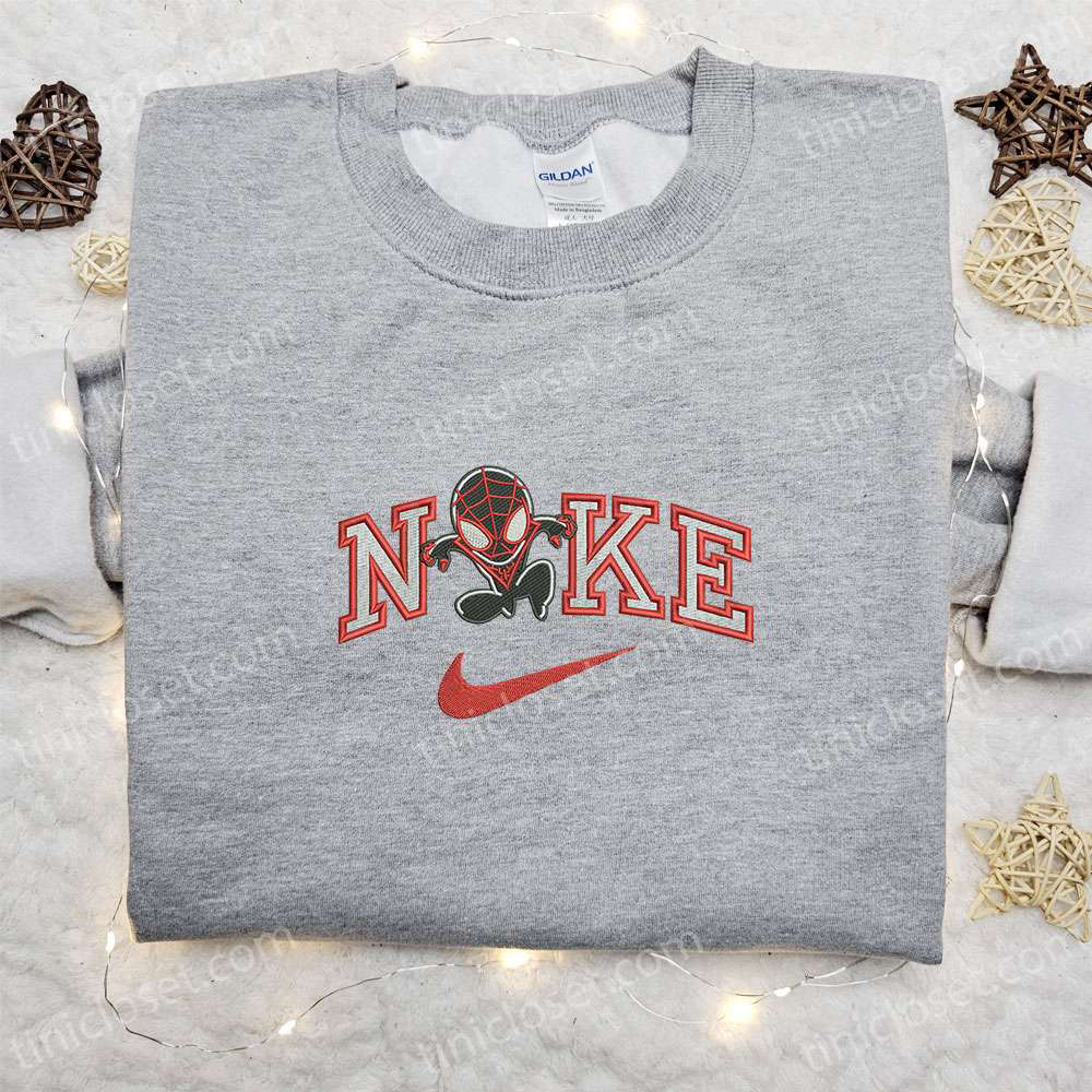 Chibi Spider-Man Venom x Swoosh Movie Embroidered Sweatshirt Marvel Shirt Best Gift for Family