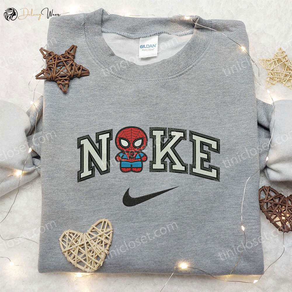 Chibi Spider-Man x Nike Embroidered Sweatshirt: Best Family Gifts with Nike Inspired Embroidered Shirt