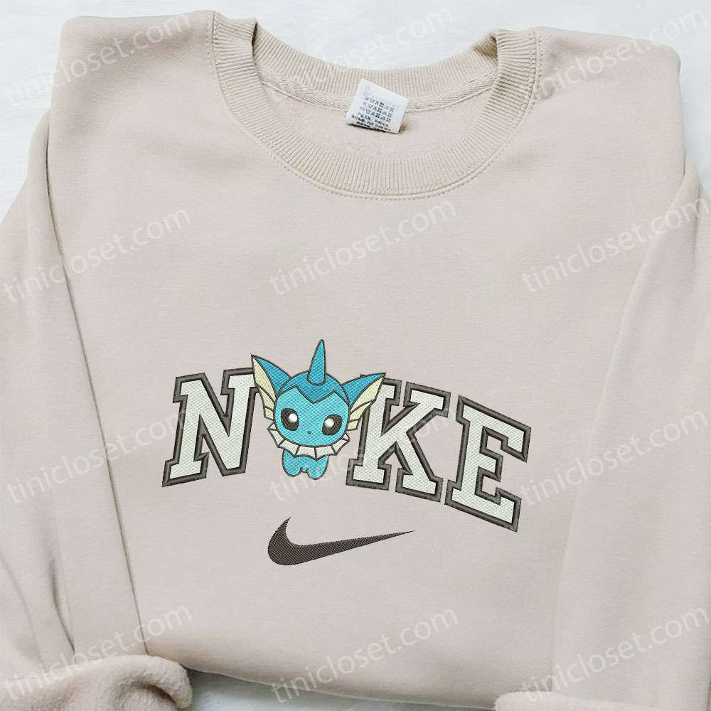 Chibi Vaporeon x Nike Anime Embroidered Hoodie – Best Pokemon Birthday Gift Idea