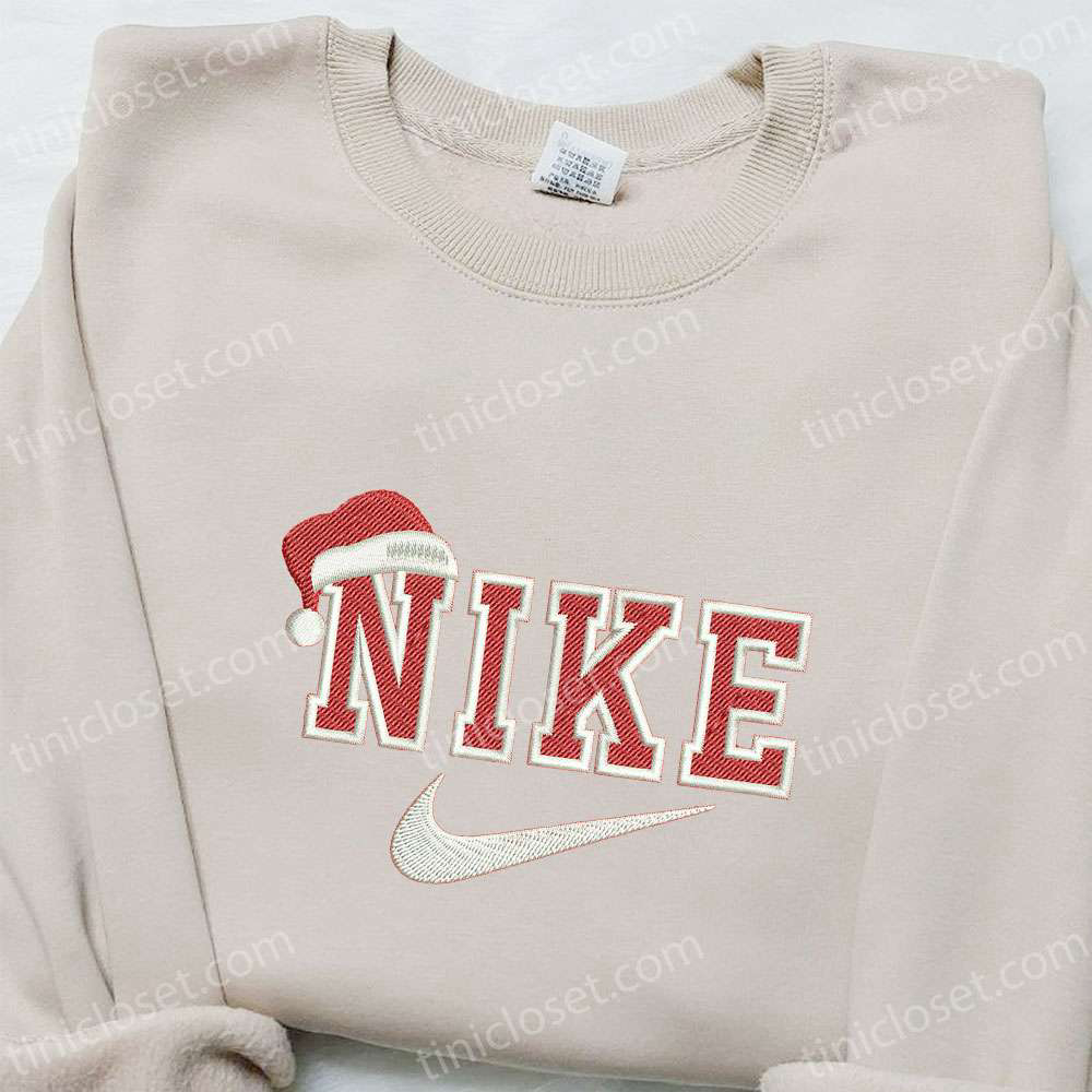 Christmas Hat x Nike Embroidered Sweatshirt & Shirt Custom T-Shirt