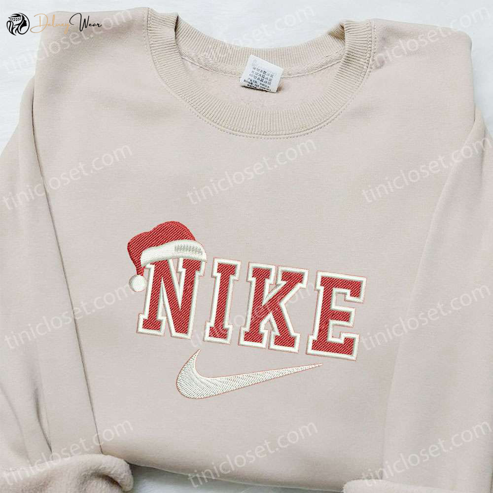 Christmas Hat x Nike Embroidered Sweatshirt & Shirt Custom T-Shirt