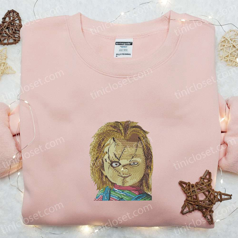 Chucky Embroidered Shirt – Scary Halloween Gift for Family