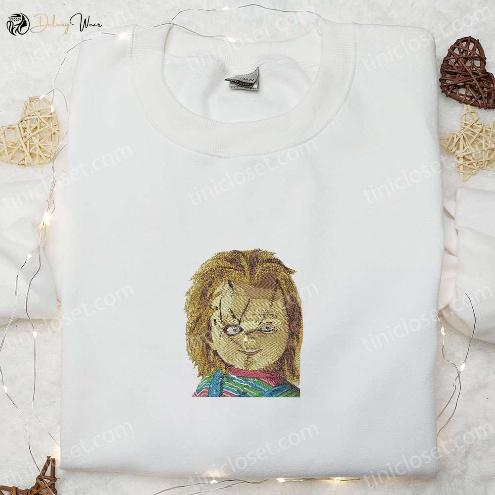 Chucky Embroidered Shirt – Scary Halloween Gift for Family