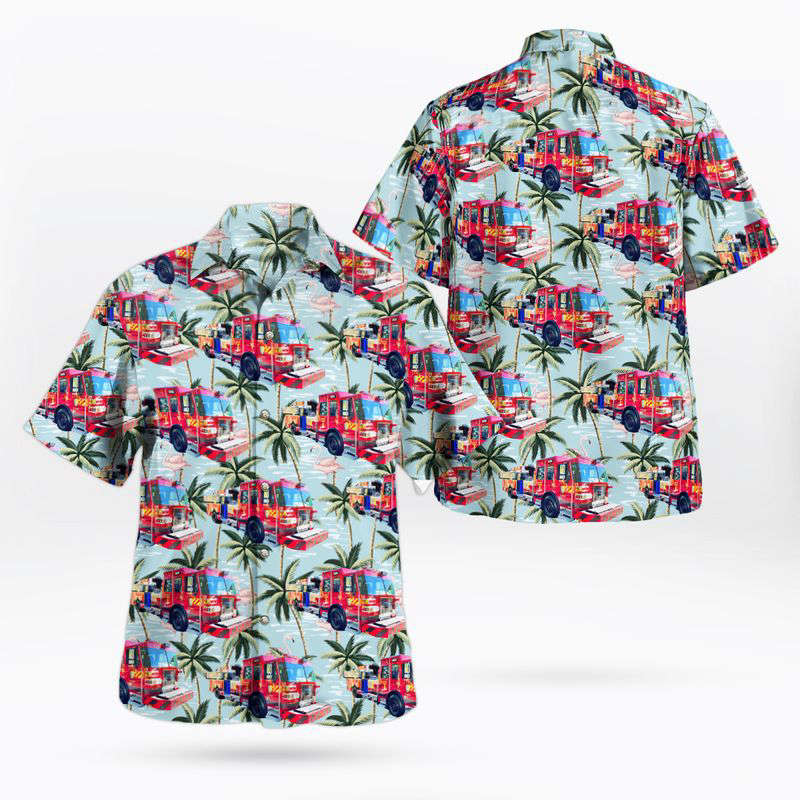 Clay Fire Department, Indiana Hawaiian Shirt Gift for Men Dad Father Gift for Men Dad Father