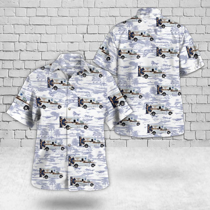 Clayton, New Jersey, Gloucester County EMS Hawaiian Shirt Gift for Men Dad Father Gift for Men Dad Father