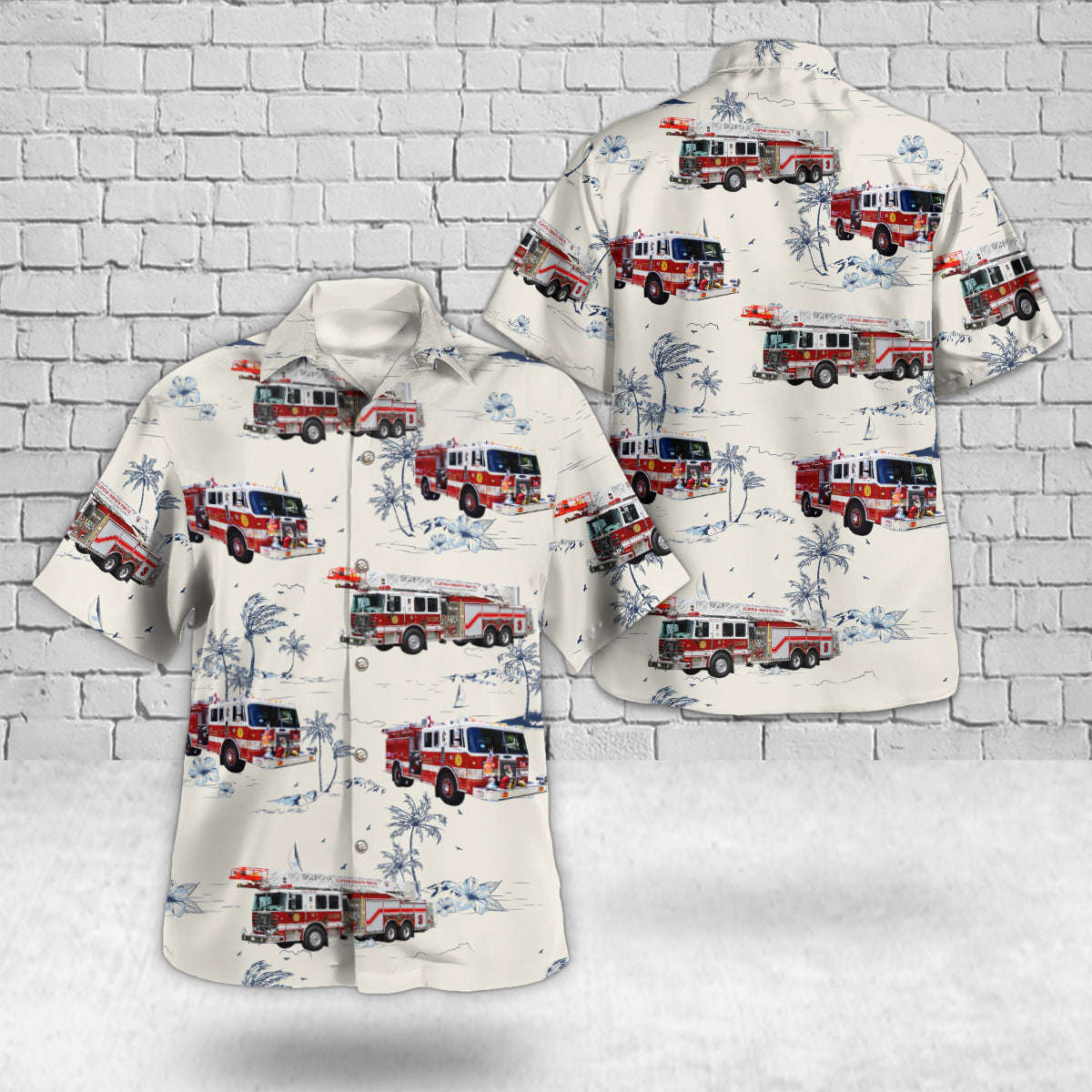 Clifton Heights, Pennsylvania, Clifton Heights Fire Company Hawaiian Shirt Gift for Men Dad Father Gift for Men Dad Father