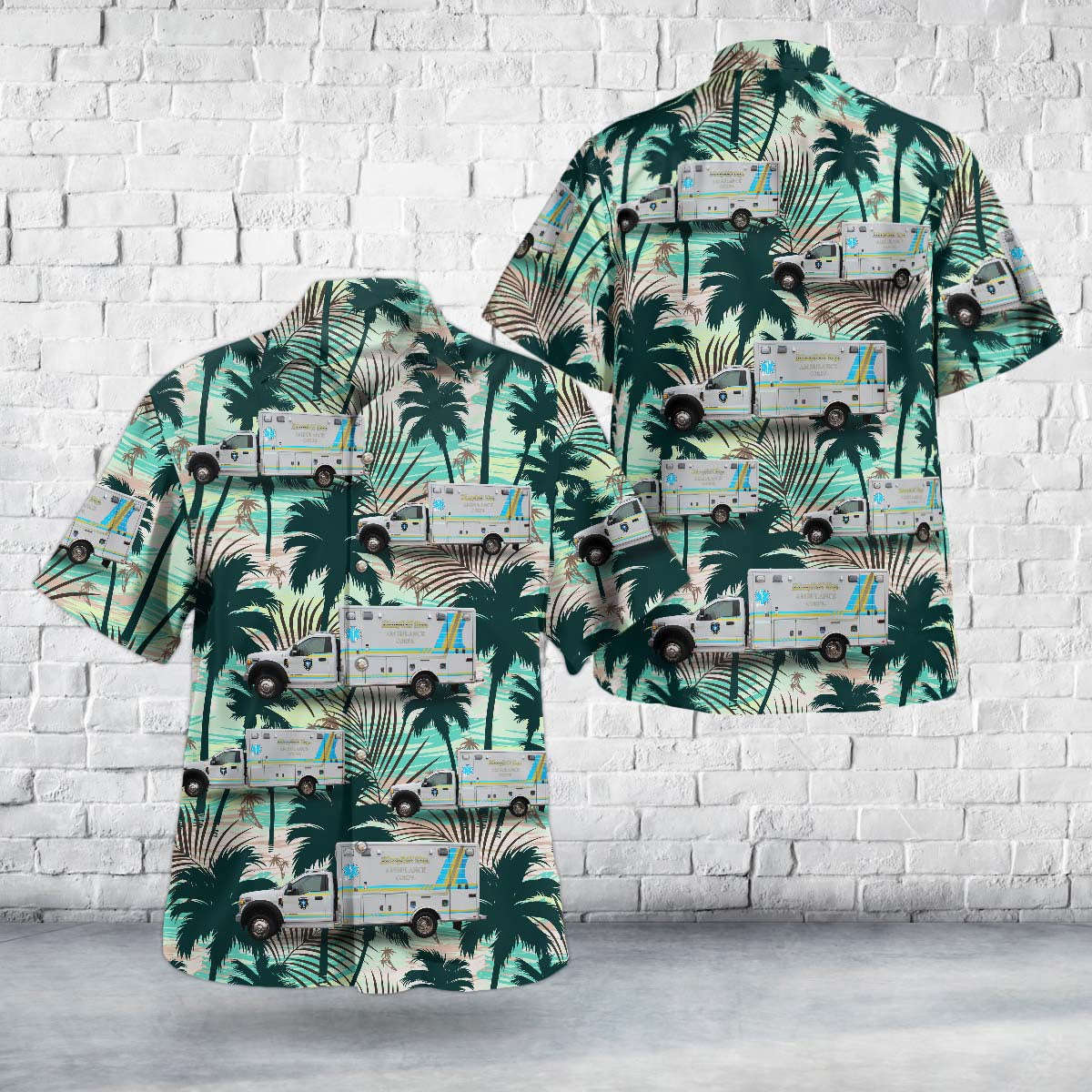 Colombus, New Jersey, Mansfield Township Ambulance Corps Hawaiian Shirt Gift for Men Dad Father Gift for Men Dad Father