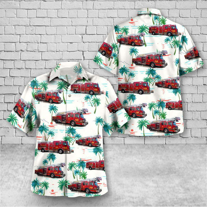 Coon Rapids, Minnesota, Coon Rapids Fire Department Station 1 – Coon Rapids Hawaiian Shirt Gift for Men Dad Father Gift for Men Dad Father