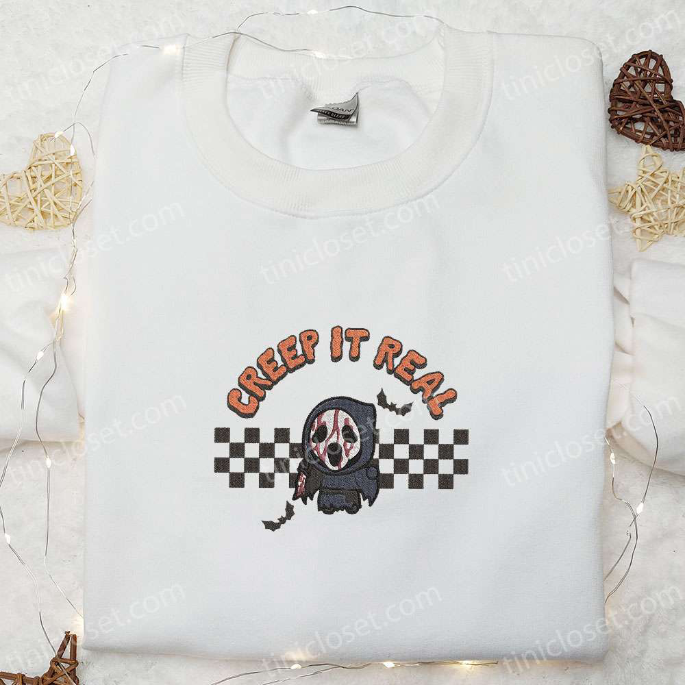 Spooky Creep It Real Ghostface Hoodie & Scream T-shirt: Best Halloween Gift Ideas