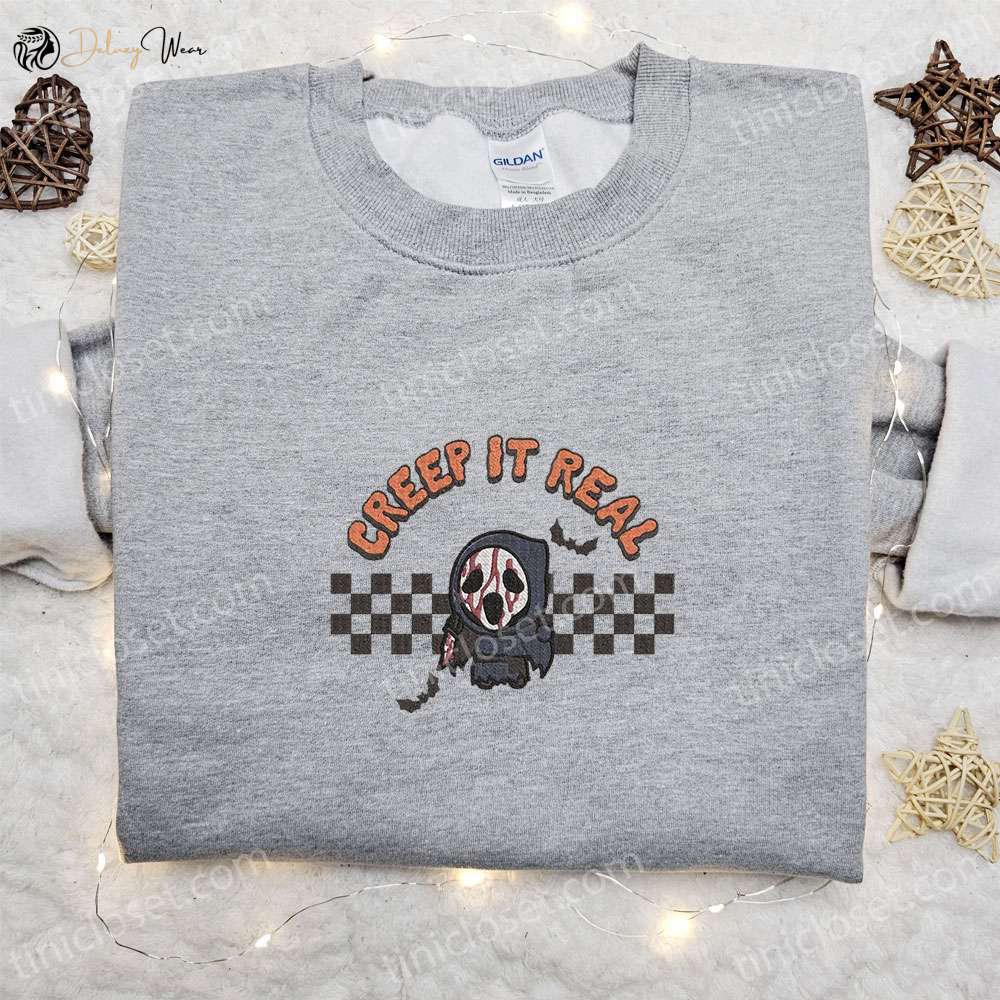 Spooky Creep It Real Ghostface Hoodie & Scream T-shirt: Best Halloween Gift Ideas