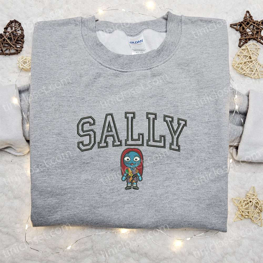 Spooky Sally Embroidered Shirt – Nightmare Before Christmas Characters – Cool Halloween Tee