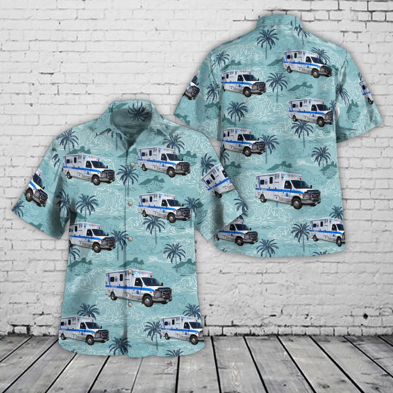 Cripple Creek, Colorado, Southwest Teller County EMS Hawaiian Shirt Gift for Men Dad Father Gift for Men Dad Father
